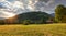 Landscape with church and cemetery in Slovakia, Tatranska Javorina