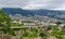 Landscape of the city of Funchal. In the foreground of the road