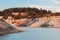 Landscape. Clay quarry for the extraction of clay