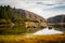 Landscape with clear mountain lake