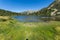 Landscape with clear waters of Fish Vasilashko lake, Pirin Mountain, Bulgaria