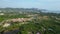 landscape cliff mountains rock forest Krabi. Spectacular aerial top view drone