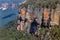 Landscape of cliffs in the Grose Valley New South Wales, Austra