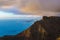 Landscape of cliffs of Mirador del RÃ­o and archipelago of Chinijo in background