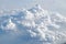 Landscape of cloud floating on sky through window plane