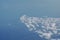 Landscape of cloud floating on sky through window plane