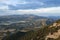 Landscape with clouds of the Sierra de Mariola from the Fuente Roja Natural Park in Alcoy