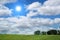 Landscape with clouds and tree