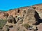 Landscape of coarse and very light tufa and volcanic stones, in the Teno Mountains on the Canary Island of Tenerife