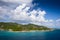 Landscape of the coastline of the British Virgin Islands