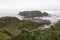 Landscape of the coastline at Chiloe national park.