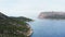 Landscape of the coastline of the island dron 4K video.
