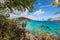 Landscape of the Coki Point Beach in St Thomas, USVI, Caribbean