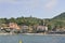 Landscape of Collioure and its beach