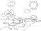 Landscape coloring book cartoon coloring page