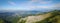 Landscape on the concrete quarry. Panorama from Linzone Mountain