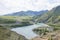 Landscape confluence of Chuya River and Katun River on Altai in Russia among mountains