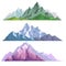 Landscape constructor set with mountains of different colors