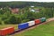 Landscape with container train