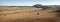 Landscape with cornfields and meadows in regional parc de caps et marais d`opale in the north of france