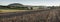 Landscape with cornfields and meadows in regional parc de caps et marais d`opale in the north of france