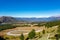 Landscape of Coyhaique valley with beautiful mountains view, Patagonia, Chile, South America