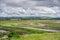 Landscape in Coyote Hills Regional Park on a cloudy spring day, east San Francisco bay, California