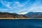 Landscape with dam lake Vidraru, in Romania