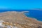 Landscape of Delos island with Mykonos in background, Greece