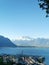 Landscape on the dents du midi and lake geneva in Switzerland