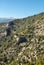 Landscape in the department of Vaucluse in Provence and the Mont Ventoux in the background