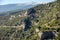 Landscape in the department of Vaucluse in Provence and the Mont Ventoux in the background