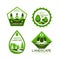 Landscape design vector icons or emblems set