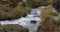 Landscape detail mountain stream flowing