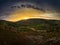 Landscape from Dobrogea at sunrise, Romania