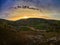 Landscape from Dobrogea at sunrise, Romania