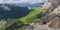 Landscape of Dolomites mountains from Rosetta peak, Italy.