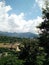 Landscape Doon valley India clouds hills forest fields