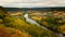 Landscape Dordogne river and valley from Domme France