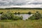 Landscape with Dragatske lake close to Sarny, Rivne region, Ukraine