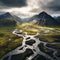 Landscape Dramatic and picturesque scene. Location place Iceland. Soft filter effect. Beauty world.