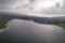 Landscape drone aerial view of Vale do Rossim in Serra da Estrela, Portugal