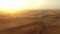 Landscape, drone or desert hill with in dunes of Namibia for adventure, sunset and holiday. Peace, explore and vacation