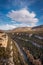 Landscape of Ebro river canyon at sunset in Burgos, Castilla y Leon, Spain.