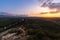 Landscape with Ebro river at sunrise, El Cortijo, La Rioja in Spain