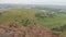 Landscape with the Edinburgh city in Scotland, Great Britain in the background near Arthurs Seat