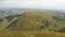 Landscape of the Edinburgh city in Scotland, Great Britain near Arthurs Seat in overcast weather