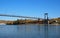 Landscape Of Edmonton Alberta River Valley With Footbridge