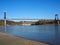 Landscape Of Edmonton Alberta River Valley With Footbridge