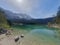 Landscape of Eibsee lake in Germany, Bavaria.